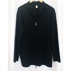 max mara | black virgin wool sweater jacket